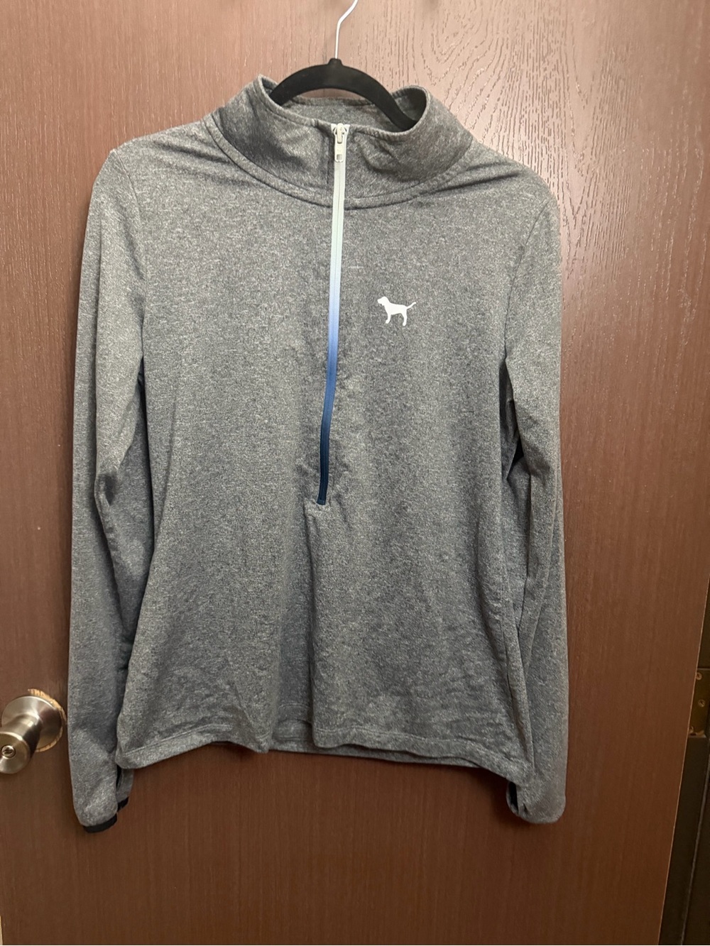 Women’s Gray Half-Zip Pink top